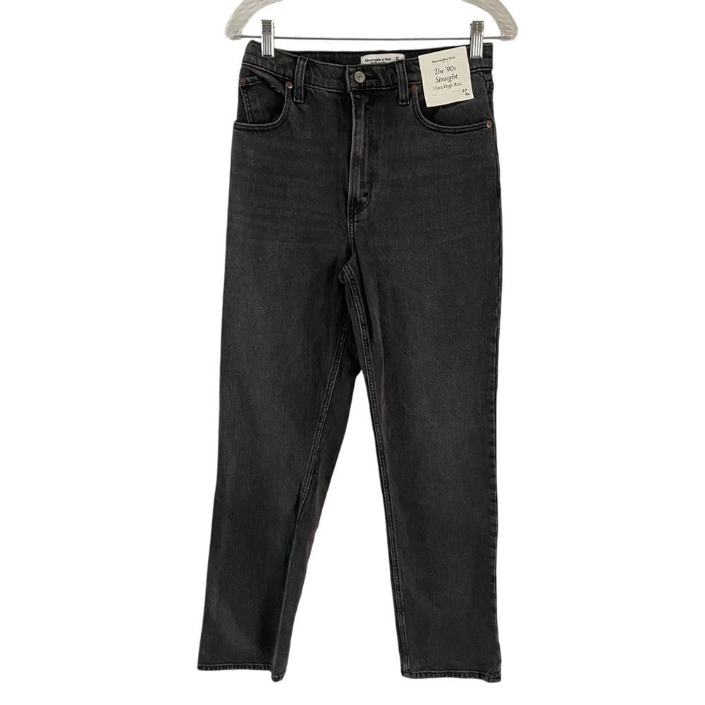 NWT Abercrombie & Fitch The 90s Straight Leg Ultra High Rise Women Jeans Size 4 - Picture 2 of 8